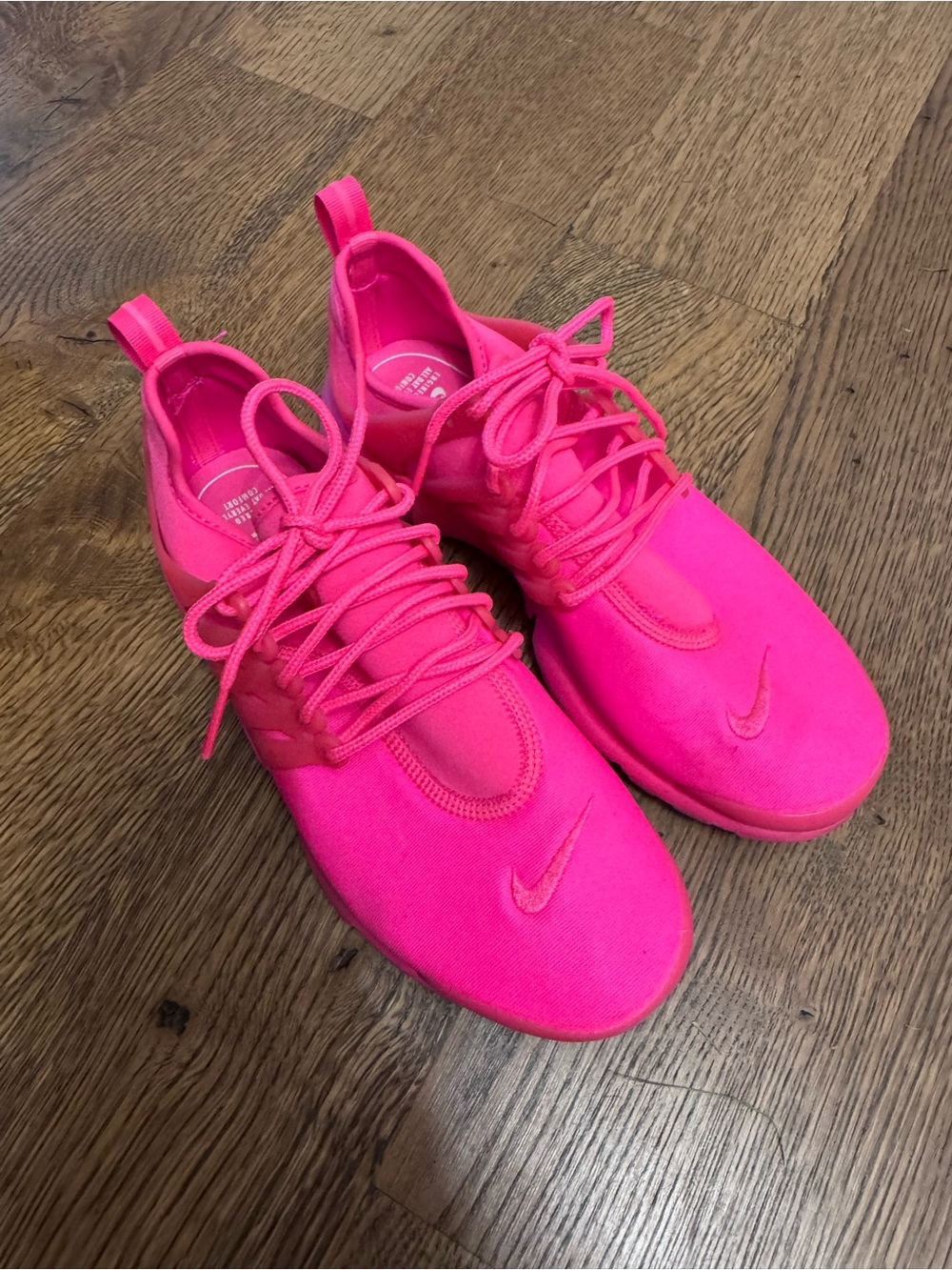 Nike Women's Neon Pink Lace-Up Athletic Sneakers